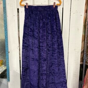 Crushed Purple Velvet Maxi Skirt small